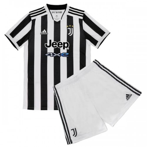 Completo Calcio Juventus Bambino Prima Divisa 2021 2022 - Manica Corta(Include pantaloncini)