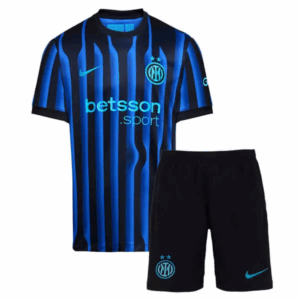 Completo Calcio Inter Milan Bambino Prima Divisa 2025 2026 – Manica Corta